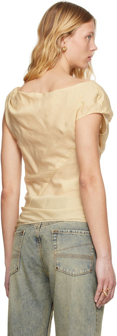 Majica brez rokavov Entire Studios Entire Studios Twist Draped Top Bež | ESW-S25-8006-WH, 2