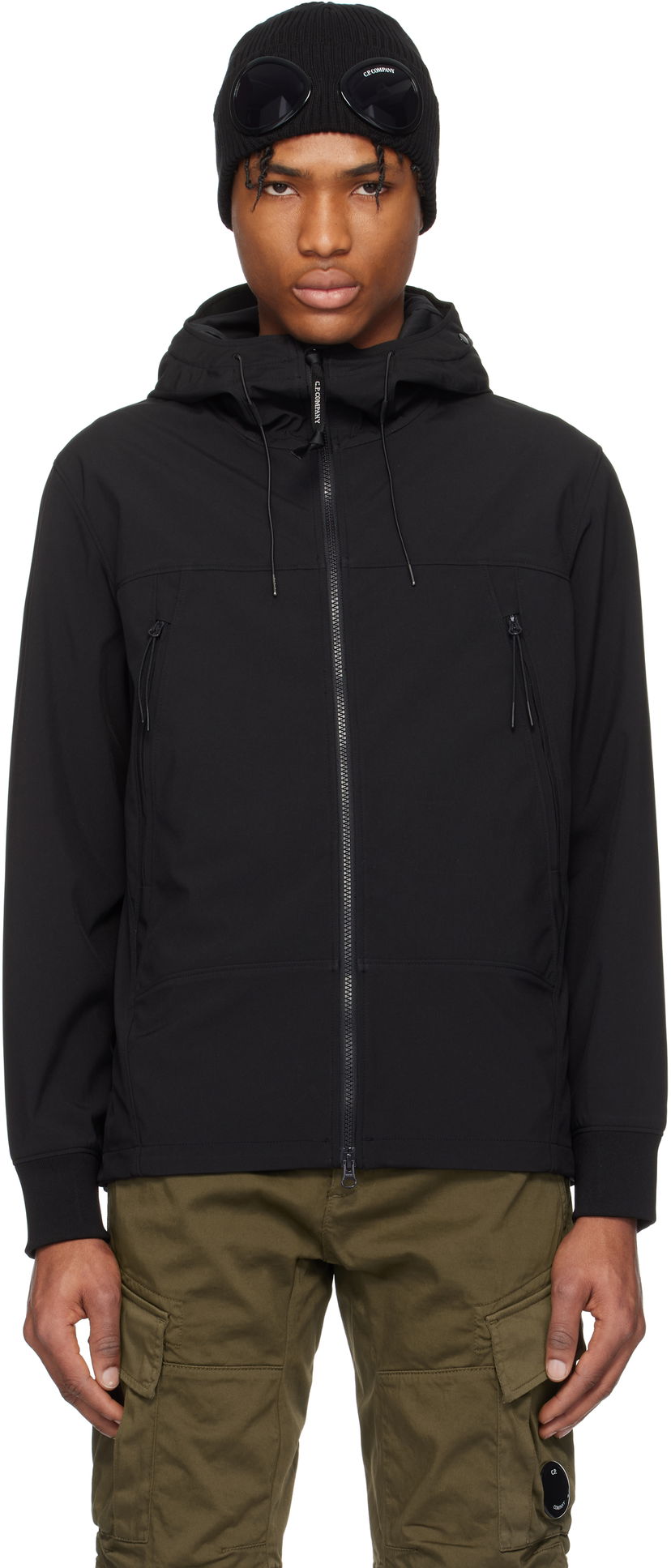 Vetrovka C.P. Company C.P. Company Shell-R Goggle Jacket Črna | 18CMOW001A-005968A