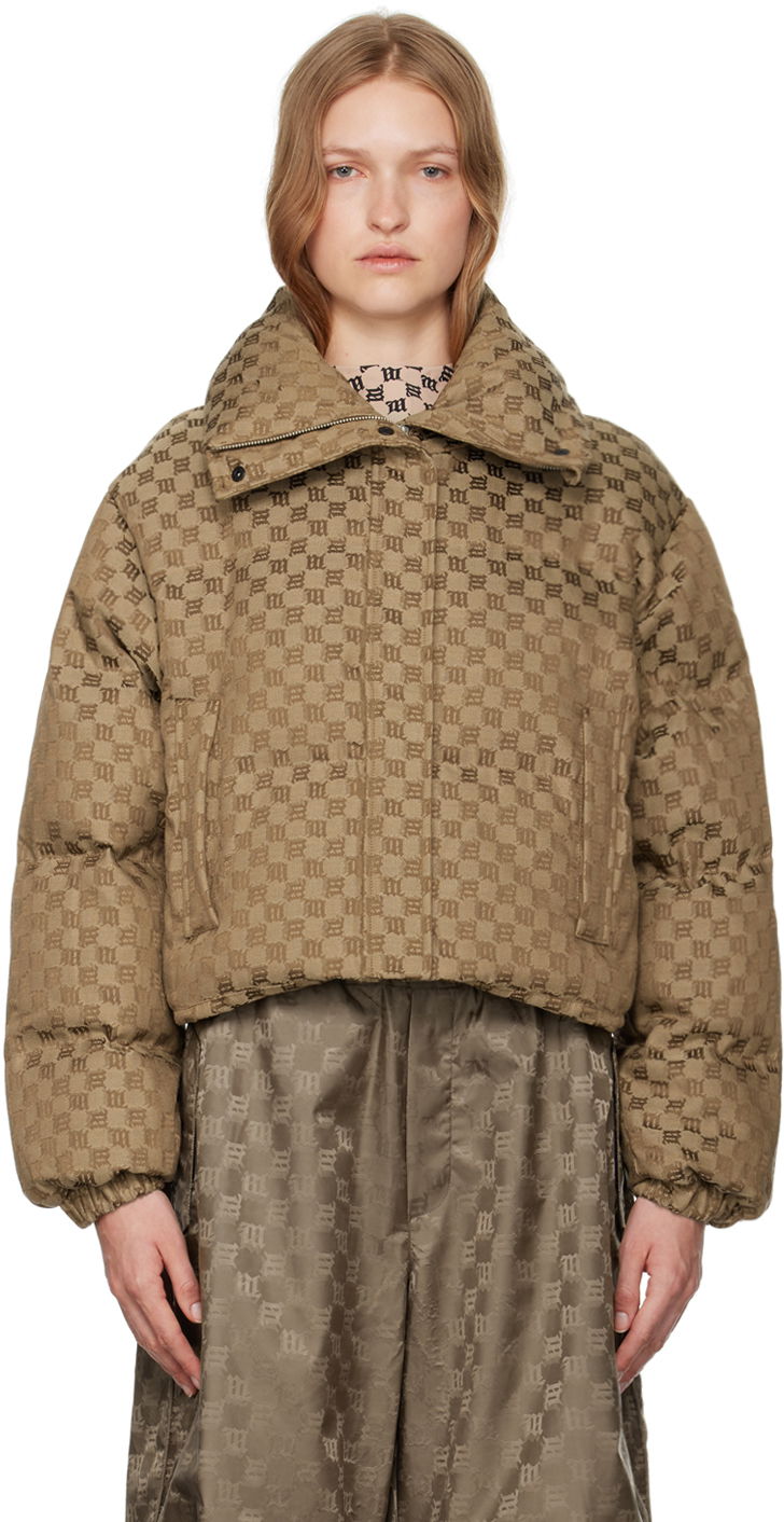 Puhovka MISBHV Beige Jacquard Monogram Puffer Jacket Bež | 241W402
