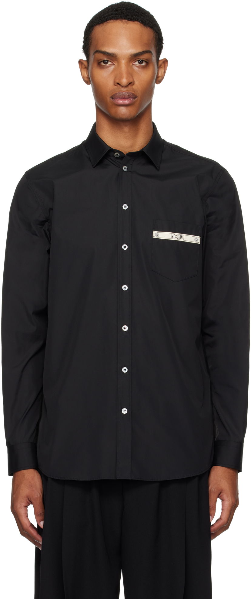 Srajce Moschino Moschino Tape Pocket Shirt Črna | 252ZZ023652350555