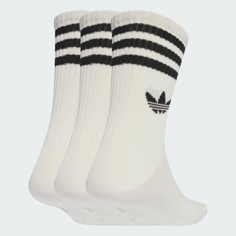 Nogavice adidas Performance 3-Stripes Crew Socks - 3 Pairs Bela | JZ4932