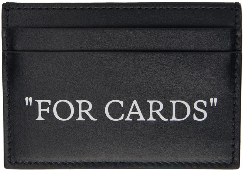 Denarnica Off-White Black Quote Bookish Card Holder Črna | OMND067C99LEA0011001