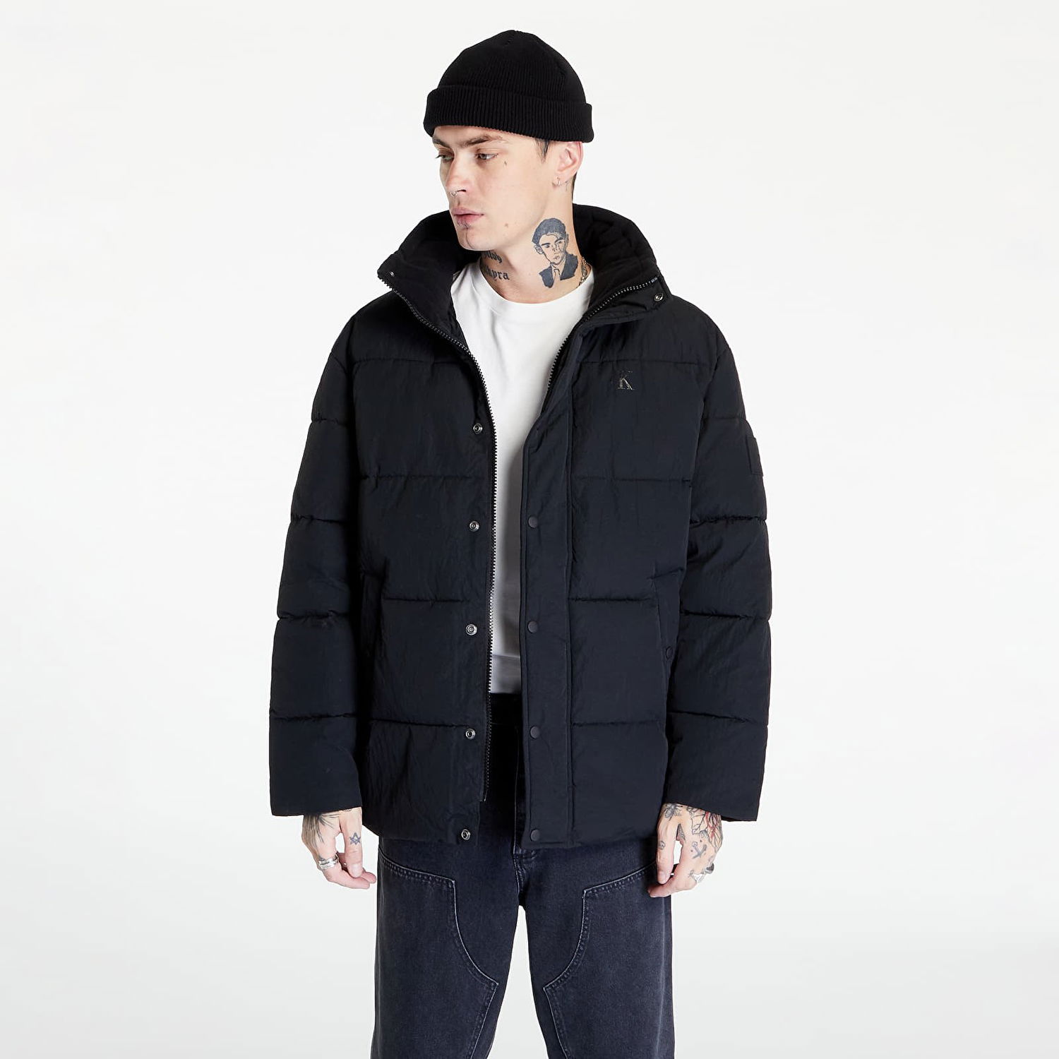 Puhovka CALVIN KLEIN Jeans Badge Oversized Puffer Črna | J30J321915 BEH, 0