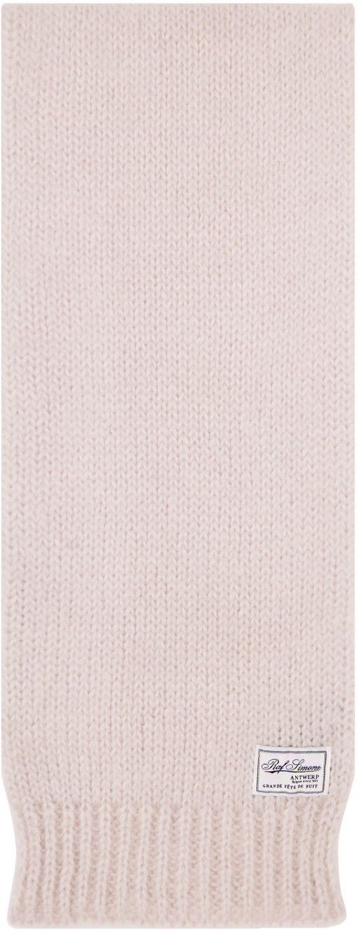 Šala RAF SIMONS Patch Knitted Scarf Roza | 222-856
