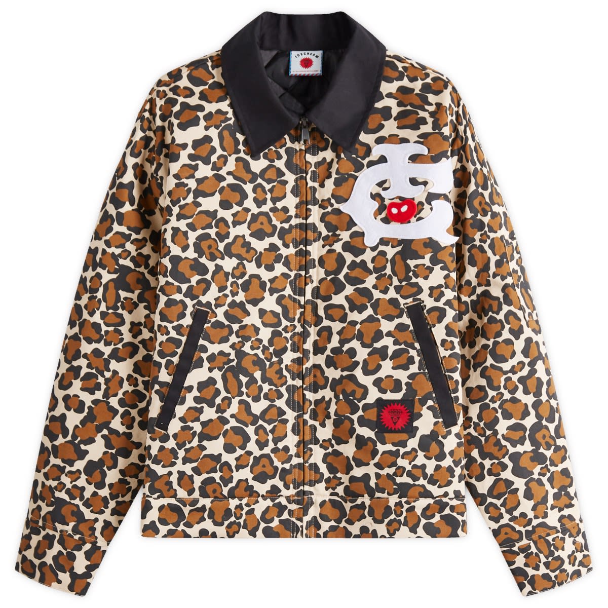 Bomber jakna BBC IceCream ICECREAM Work Jacket Leopard Print Rjava | IC25174-LPR, 1