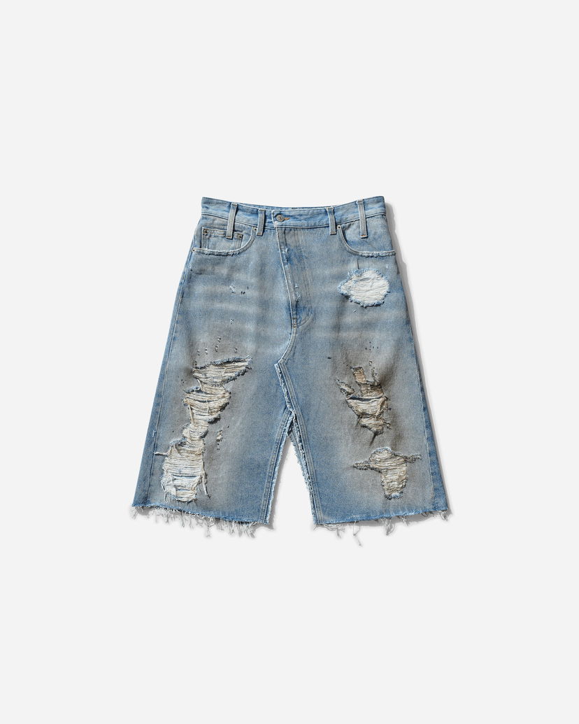 Krila Maison Margiela Distressed Denim Long Skirt Modra | S62MI0034 964