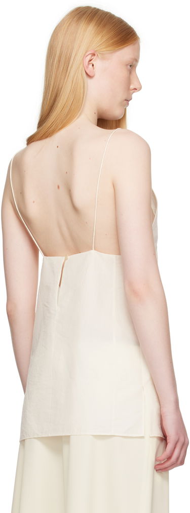 Majica brez rokavov Khaite Khaite Talsie Linen Cami Top Bela | 2396385, 2