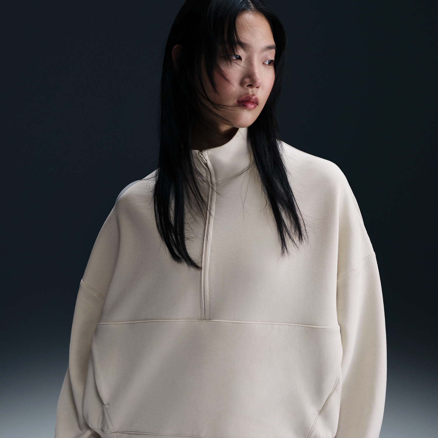 Pleteni pulover Nike Nike 24.7 Impossibly Soft Dri-FIT Relaxed Half-Zip Top Bela | HQ8188-104, 0