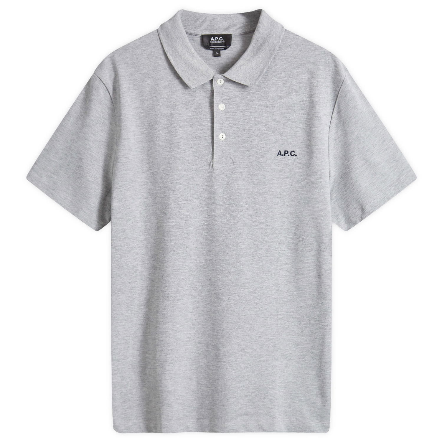 Polo majica A.P.C. Heather Grey Polo With Logo Siva | COGWZ-H26342-PLA, 0