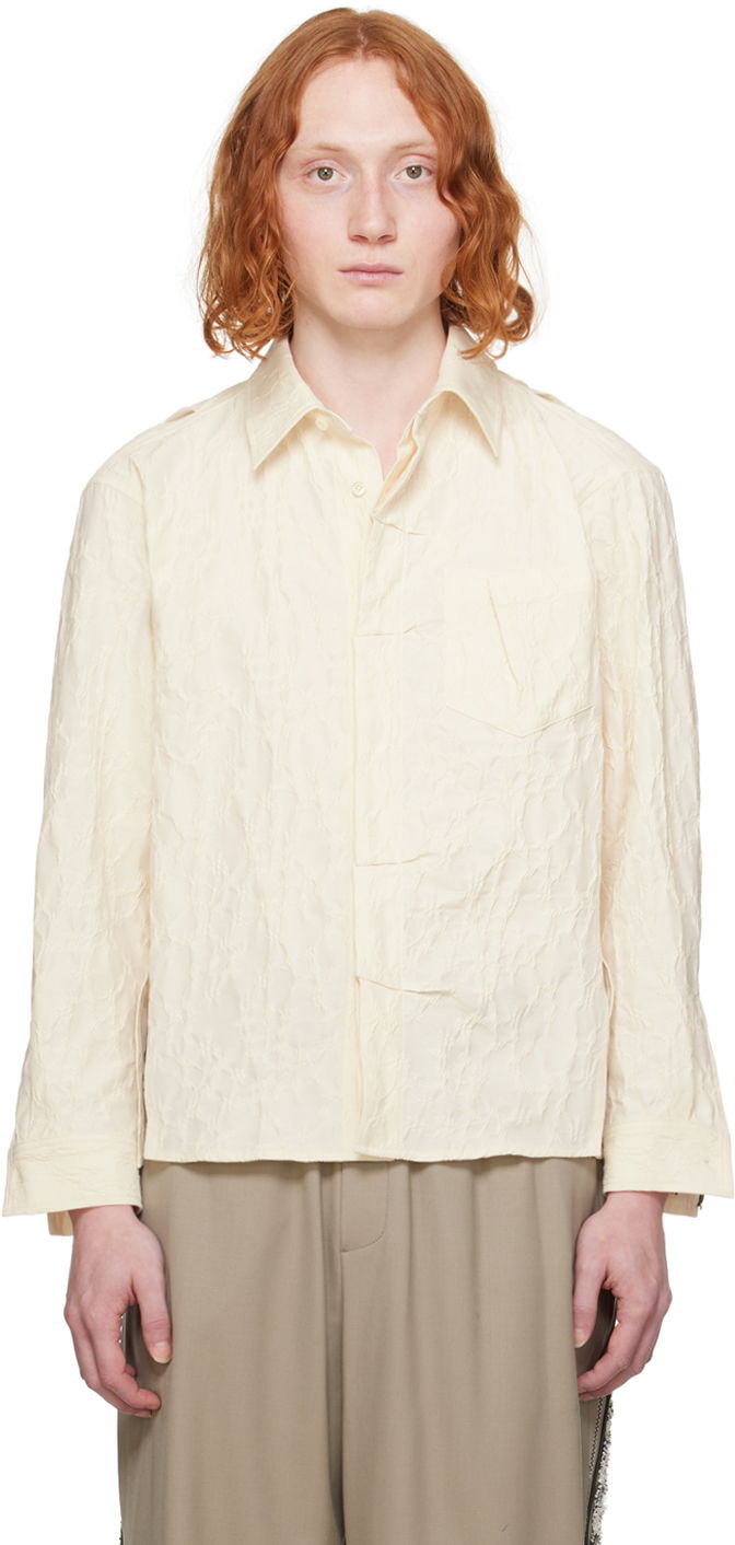 Srajce ADER ERROR Textured Button-Up Shirt Bež | BN01SSSH0102IV, 0
