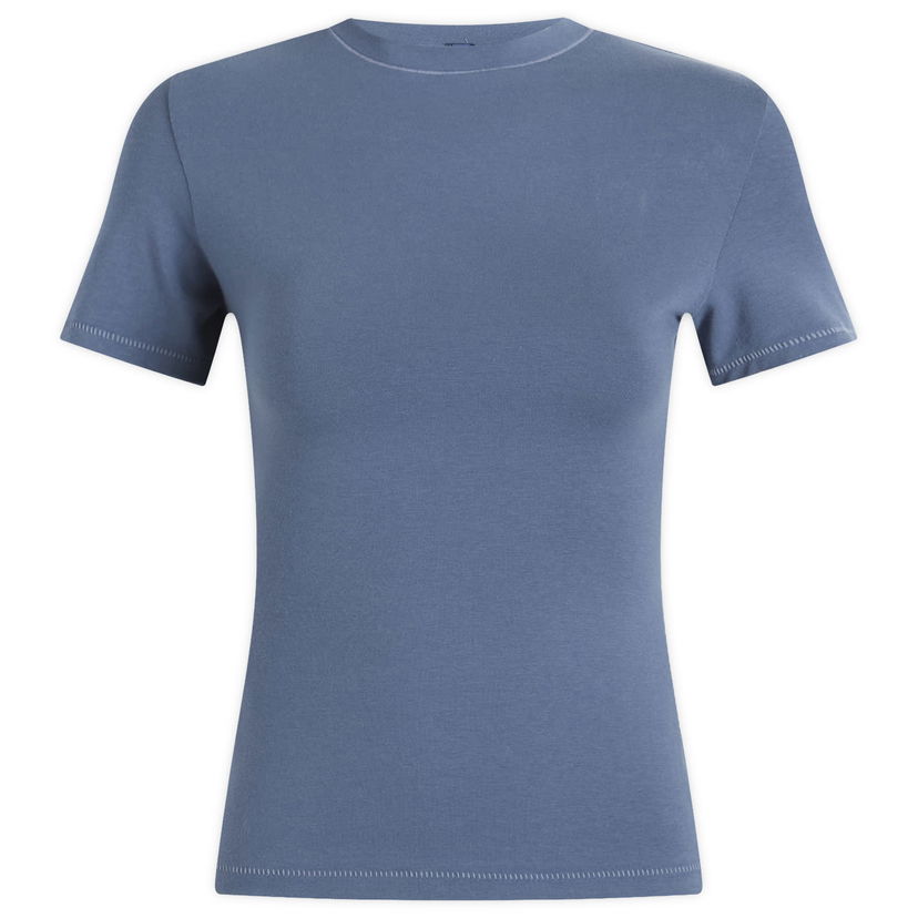 Majica SKIMS Cotton Jersey T-Shirt, Size Large Modra | AP-TSH-0638-HRB