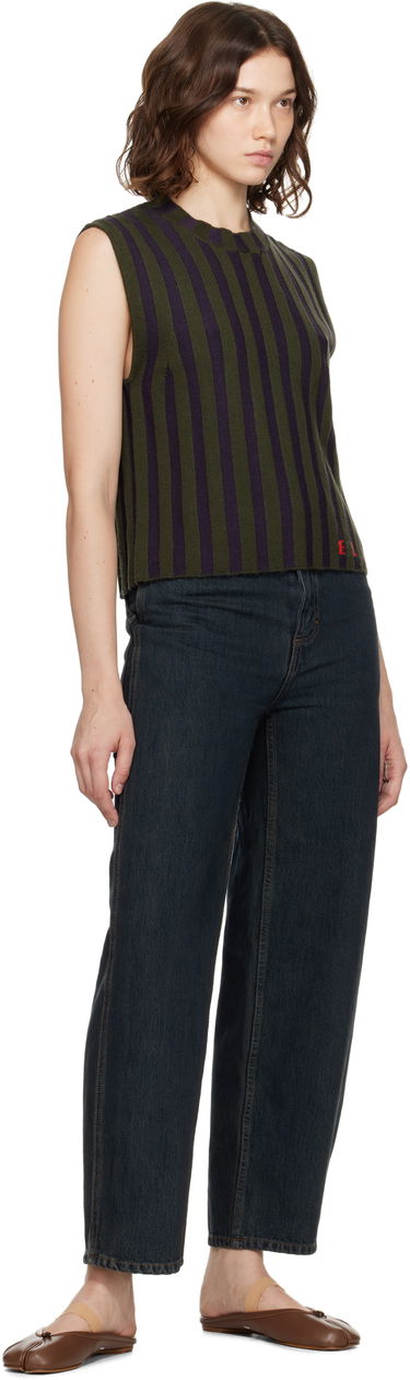 Majica brez rokavov Eckhaus Latta Eckhaus Latta Striped Sleeveless Top Zelena | 8025-EL-PF25-M -, 3