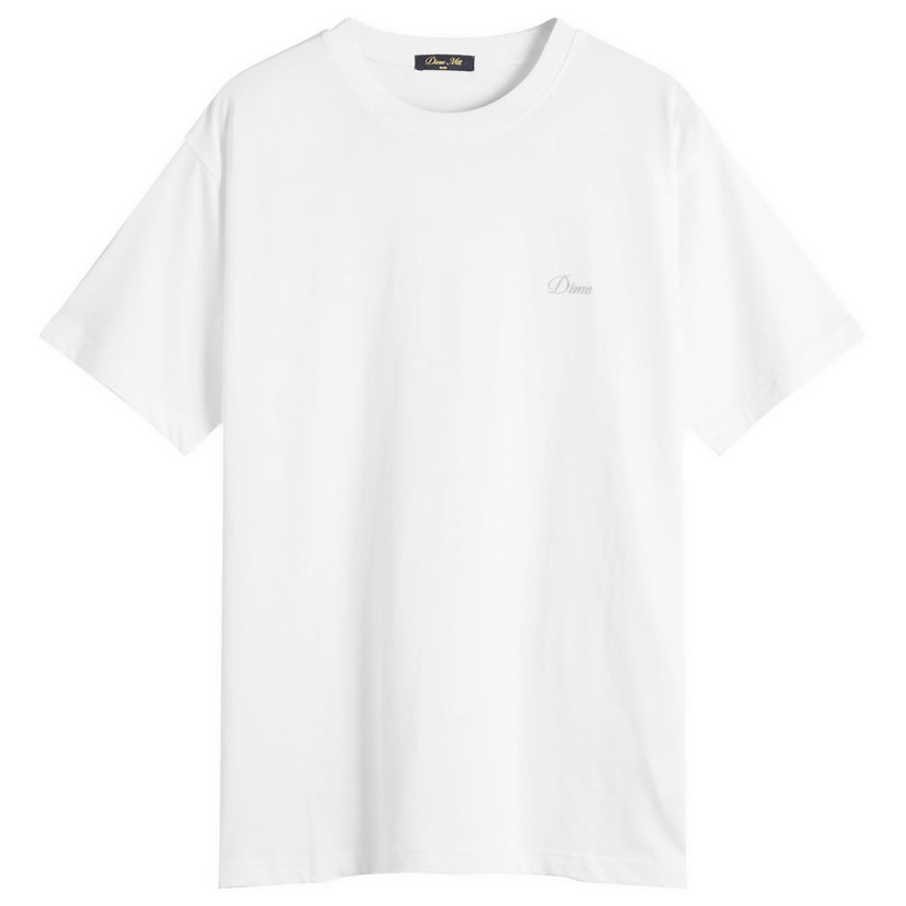 Majica Dime Dime Cursive Small Logo T-Shirt, Size Large Bela | DIMEFA2544WHT