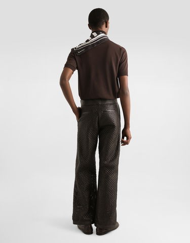Pleteni pulover Dolce & Gabbana Dolce & Gabbana Short-Sleeved Turtleneck Top Rjava | GXW49TJBCFVM3977, 2