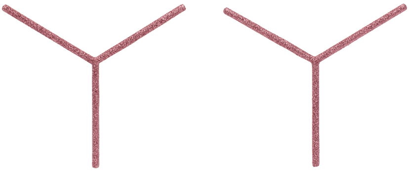 Uhani Y/PROJECT Pink Maxi Y Earrings Roza | 640EA003