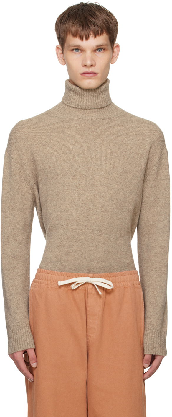 Pleteni pulover A.P.C. Turtleneck Bež | WYAAD-H23135