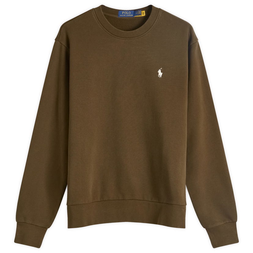 Majica Polo by Ralph Lauren Polo Ralph Lauren Men's Loopback Crew Neck Sweatshirt in Dark Loden, Size Small | END. Clothing Rjava | 710916689019