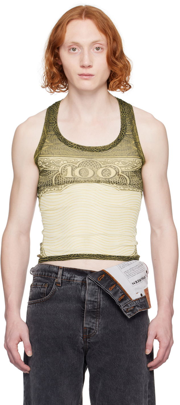 Majica brez rokavov Jean Paul Gaultier Jean Paul Gaultier Sheer Tank Top Rumena | 24/25-U-DB025-T515-400300156