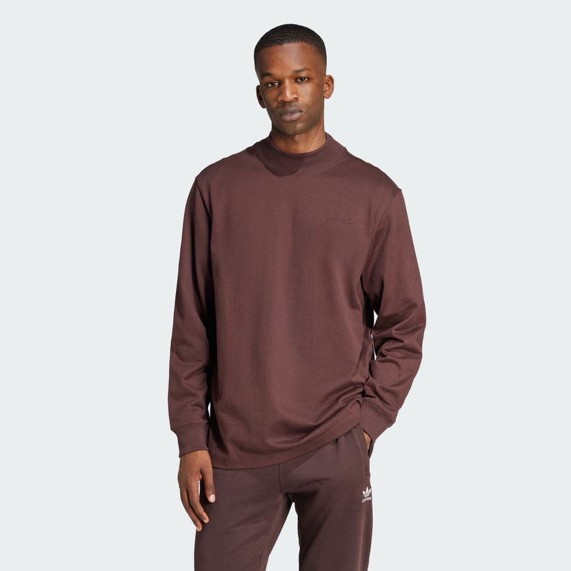 Majica adidas Performance Long Sleeve Mock Neck Rjava | IW3258