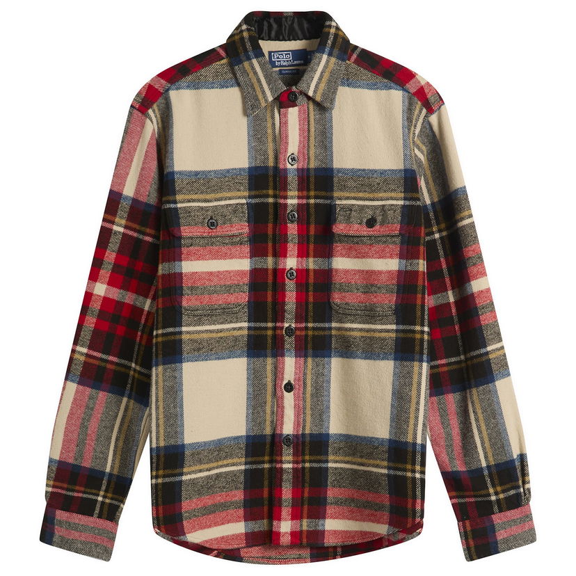 Srajce Polo by Ralph Lauren Ralph Lauren Polo Flannel Check Classic Fit Overshirt Size Large Večbarvna | 710981126001-NAT