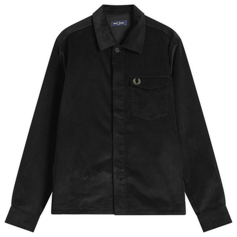 Srajce Fred Perry Corduroy Overshirt, Size Large Črna | M1717-102