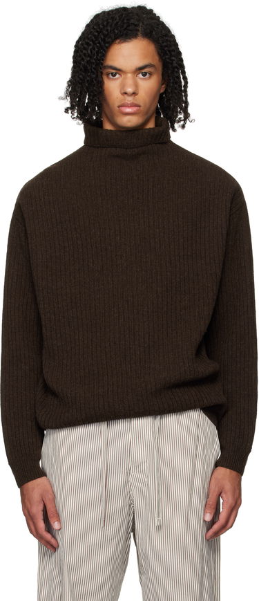 Pleteni pulover LEMAIRE Lemaire Felted Turtleneck Sweater Rjava | TO1264 LK1027, 0