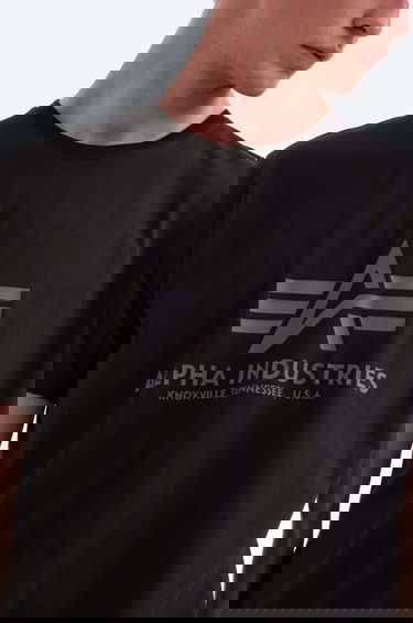 Majica Alpha Industries Basic T-Shirt With Print Modra | 100501.07, 4
