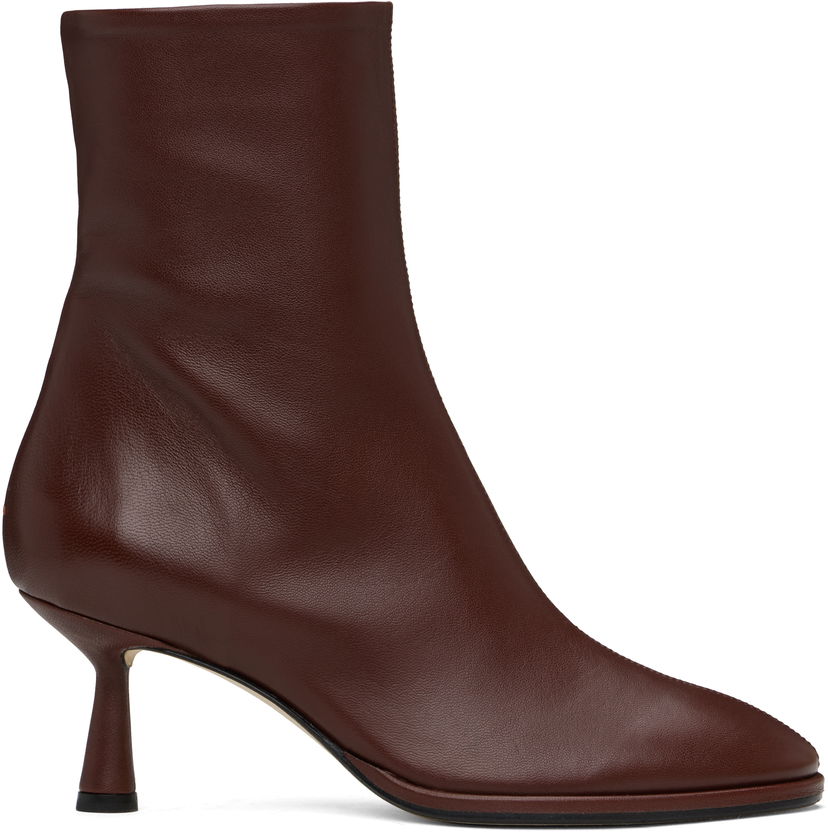 Oblačila Aeyde Aeyde Dorothy Leather Ankle Boots Rjava | A11-AB-IRNR65ST99-SS25-955-007