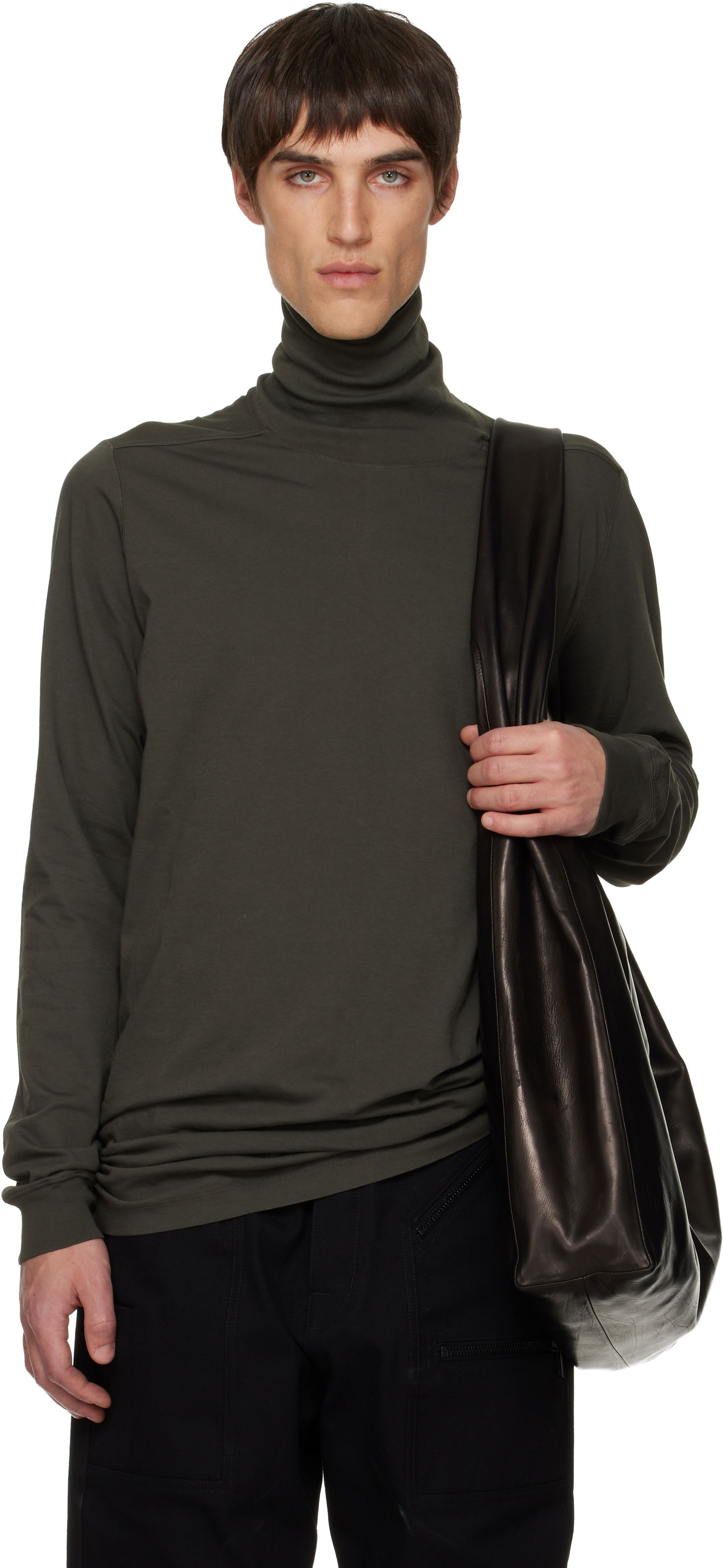 Pleteni pulover Rick Owens Rick Owens Concordians Surf Turtleneck Zelena | RU02E1286 JA, 0