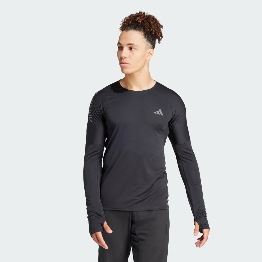 Majica adidas Performance Adizero Running Long Sleeve Tee Črna | IK9732, 1