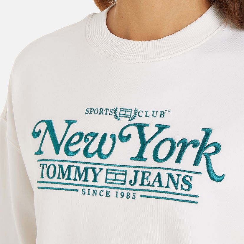 Majica Tommy Hilfiger Tommy Jeans Varsity Cotton Bela | DW0DW17786YBH