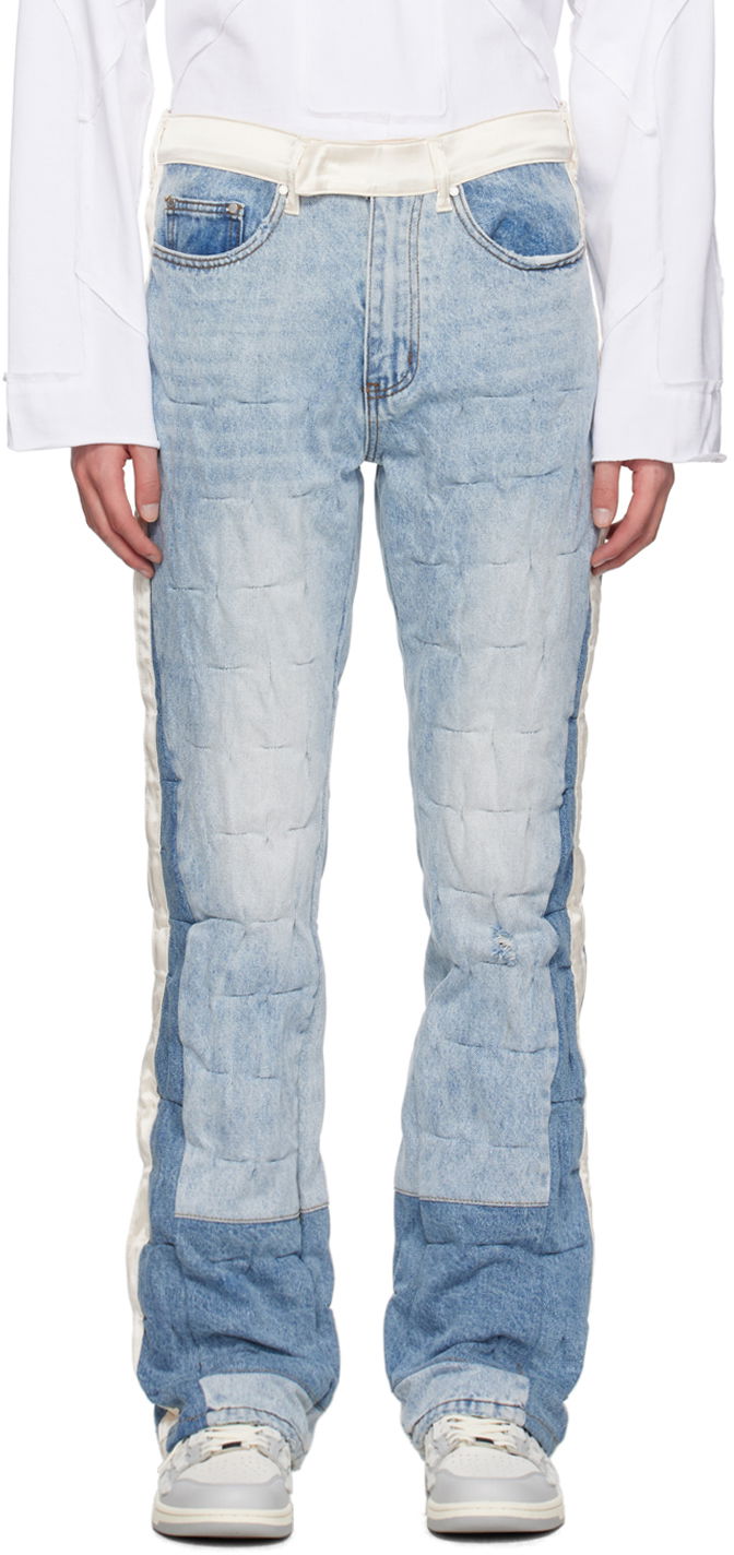 Kavbojke Who Decides War Gathered Tuxedo Jeans Modra | 1120710008SS24