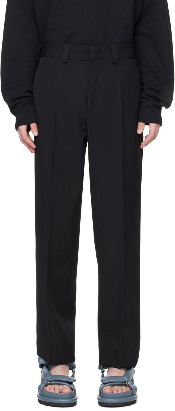 Hlače Jil Sander Creased Trousers Črna | J23KA0003_J40002