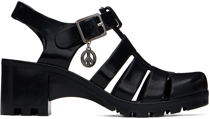 Kavbojke Moschino Moschino Jeans Jelly Heeled Sandals Črna | 3213 3289