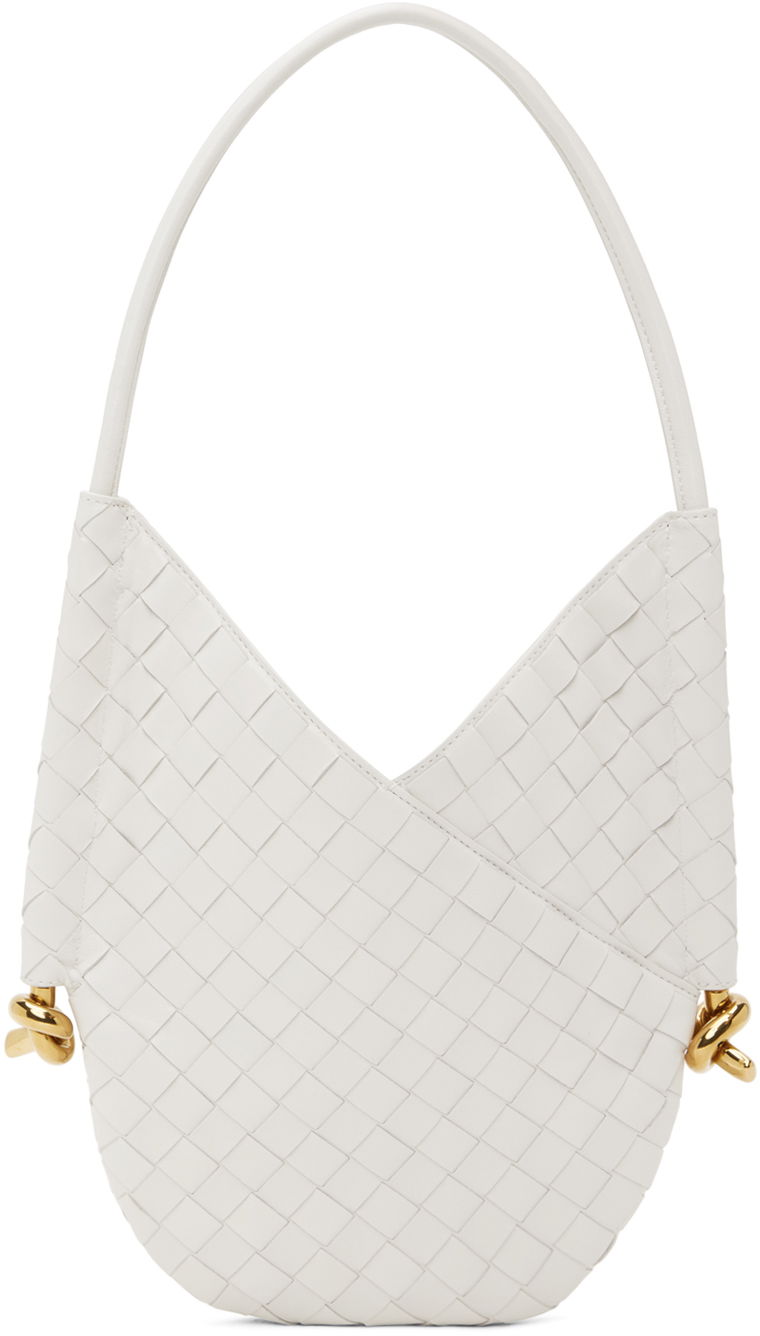 Torbica Bottega Veneta Small Intrecciato Leather Shoulder Bag Bela | 740898 VCPP1