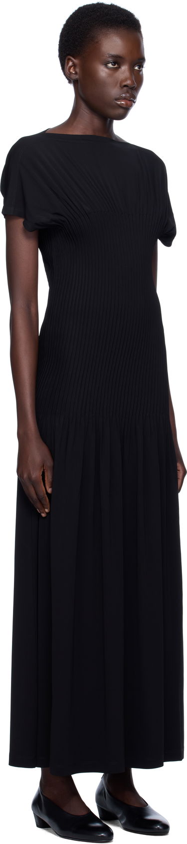 Obleke TOTEME TOTEME Knife-Pleated Jersey Maxi Dress Oranžna | 253-WRD0202-FB0162, 4