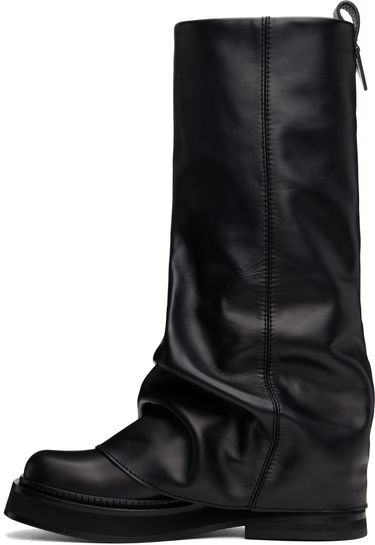 Obleke The Attico Attico Robin Slouch Leather Boots Črna | 241WSH00798 LBT019AA, 2