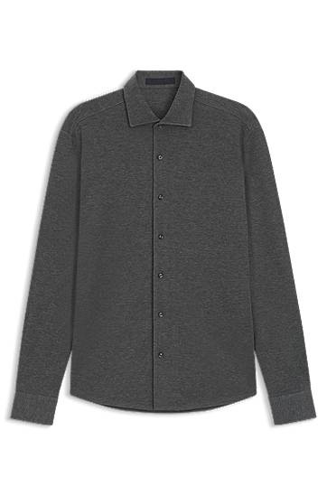Srajce BOSS BECKHAM x BOSS slim-fit shirt in cotton jersey Siva | 50554861