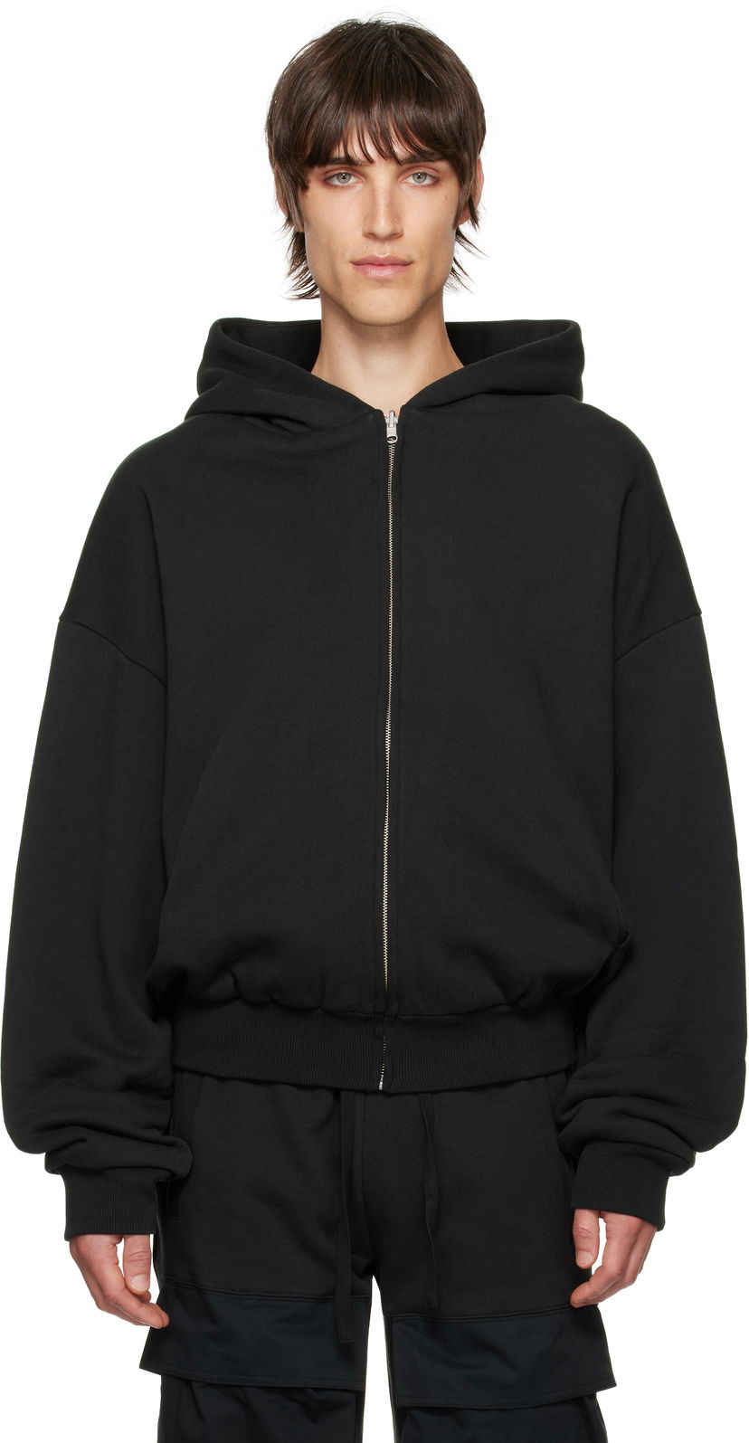 Pulover Entire Studios Thermal Hoodie Črna | ES2488SO