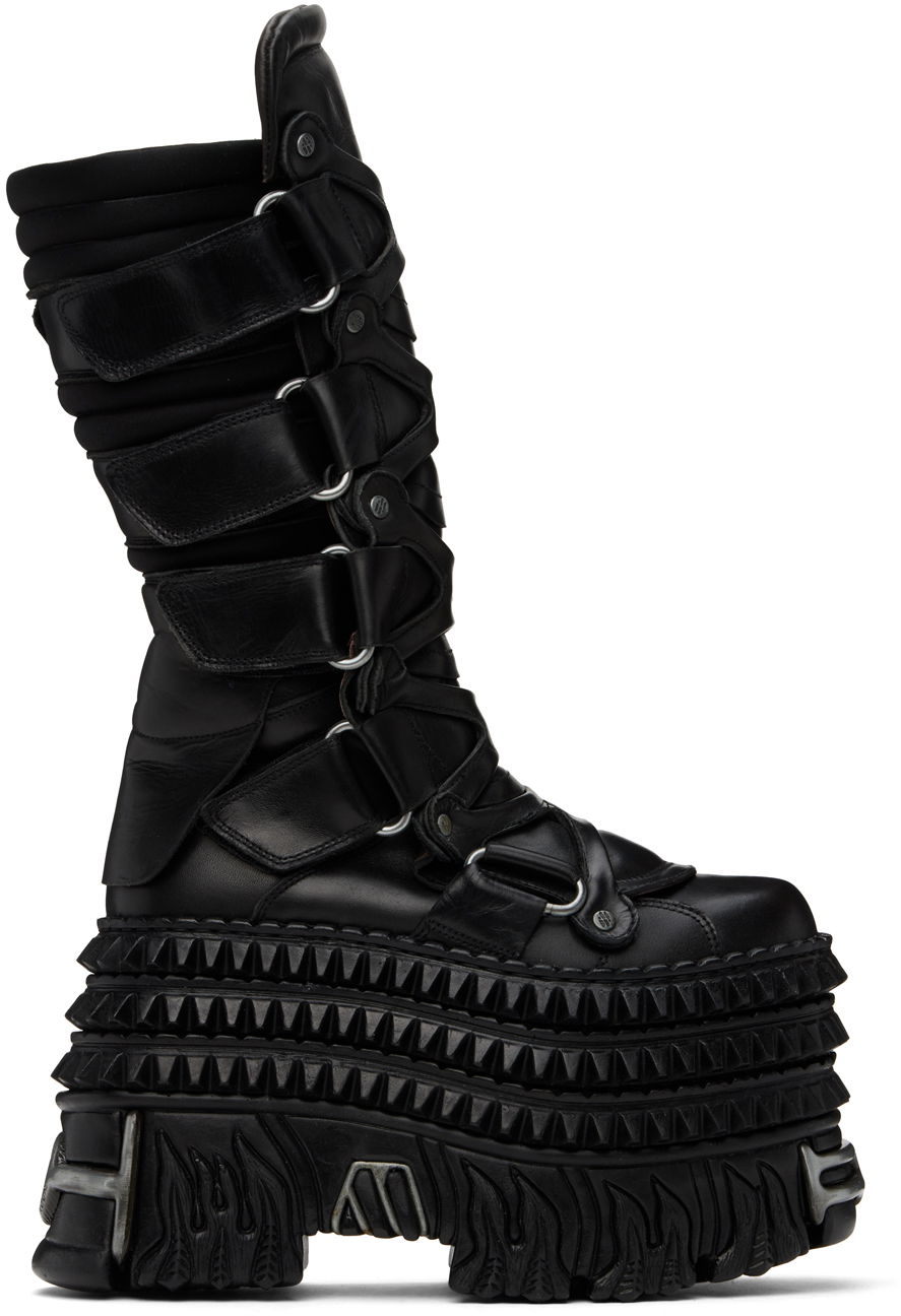 Superge in čevlji VETEMENTS VETEMENTS New Rock Edition Tower Boots Črna | UA65BO120B, 0