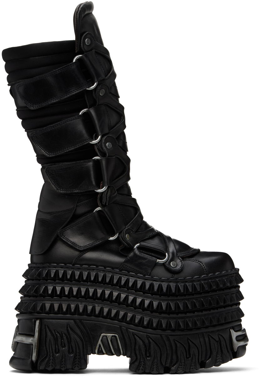 Superge in čevlji VETEMENTS VETEMENTS New Rock Edition Tower Boots Črna | UA65BO120B