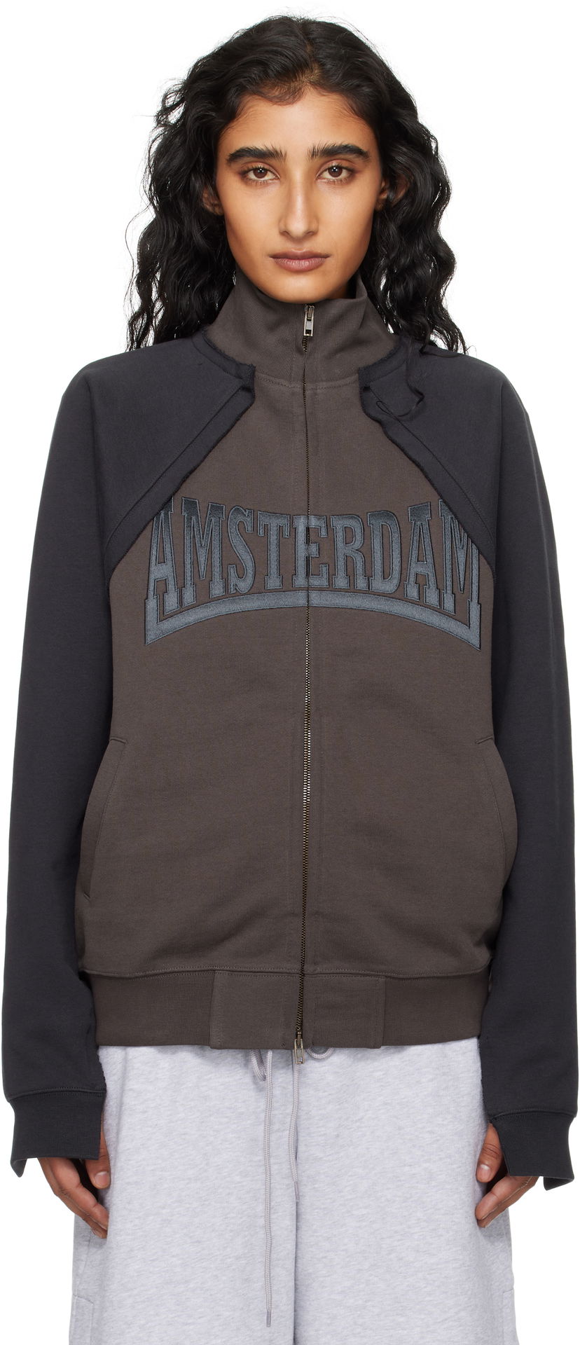 Jakna VETEMENTS VETEMENTS Patched Zip-Up Jacket Črna | UH76ZU760CB