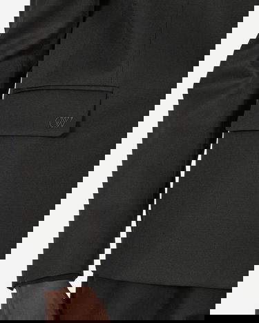 Jakna Off-White Embroidered Wool Strap Blazer Black Črna | OMEN063F23FAB001 1010, 5