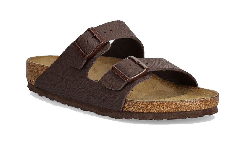Superge in čevlji Birkenstock Arizona BF Saffiano Roast Narrow Fit Sandals Rjava | 1028123
