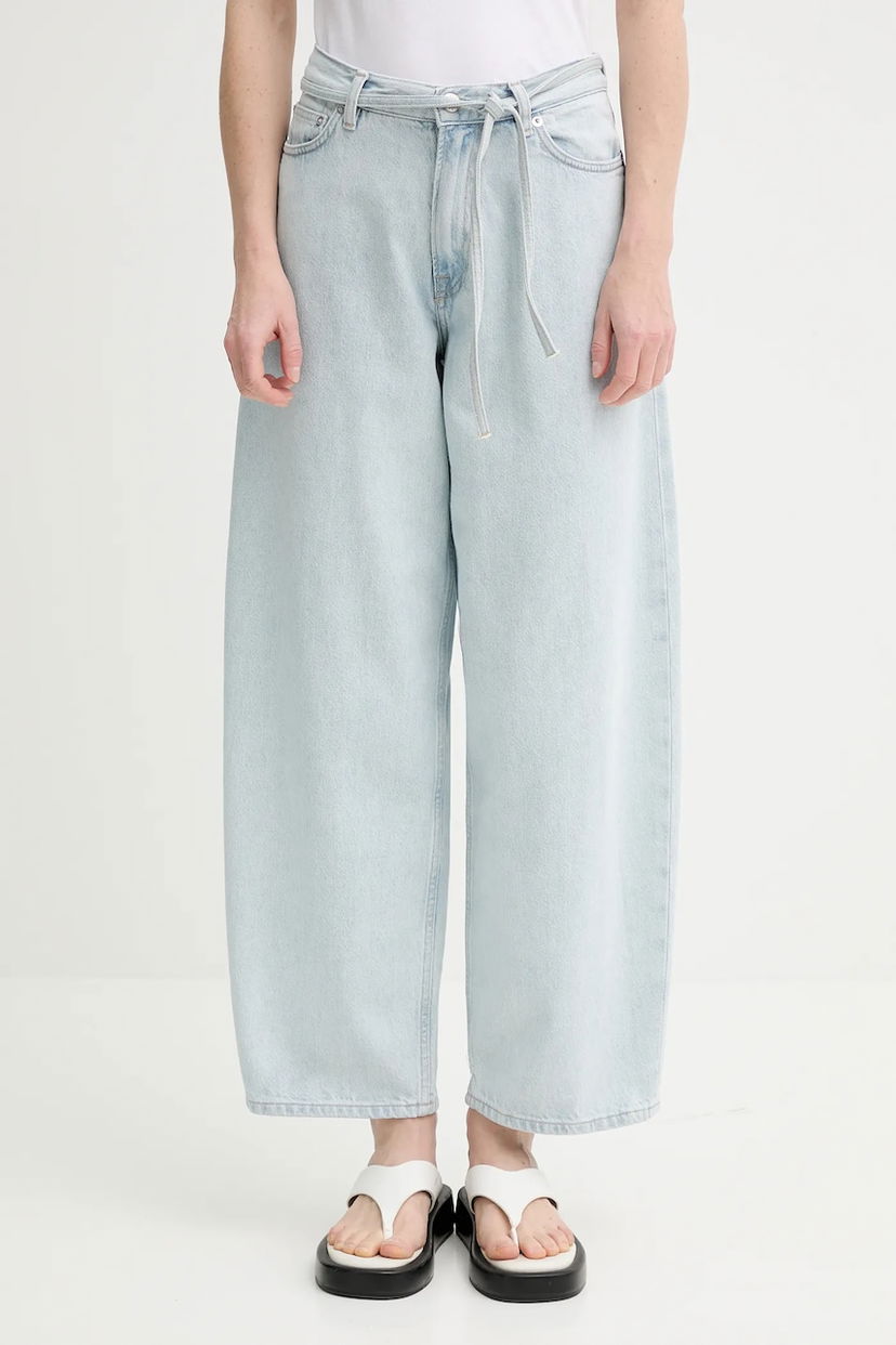 Kavbojke Samsoe Samsoe Samsoe Samsoe SAHARPER High Waist Jeans Modra | F25200006
