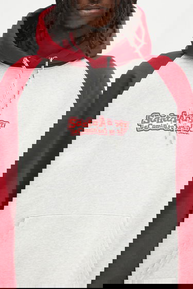 Pulover AAPE by A Bathing Ape AAPE By A Bathing Ape Raglan Hoodie Rdeča | AAPSWMB381XXN, 3