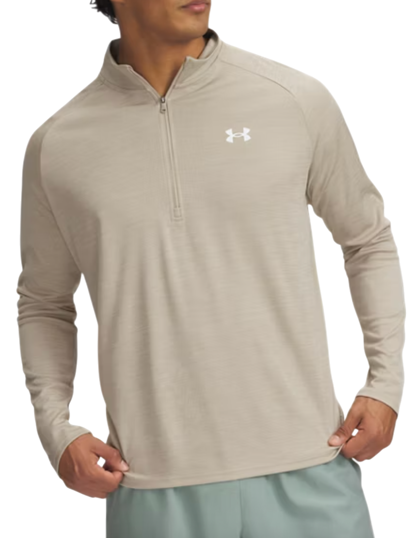 Pulover Under Armour Under Armour Tech Textured 1/2 Zip Sweatshirt Bež | 1382797-299, 0