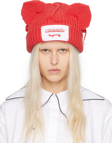 Beanie Charles Jeffrey Loverboy Chunky Ears Beanie Rdeča | 43130402, 0