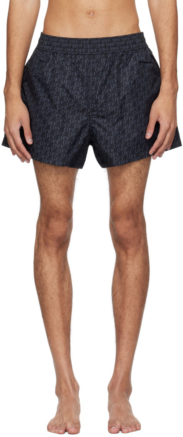 Kopalke Off-White Swim Shorts Črna | OMFD011C99FAB0021000