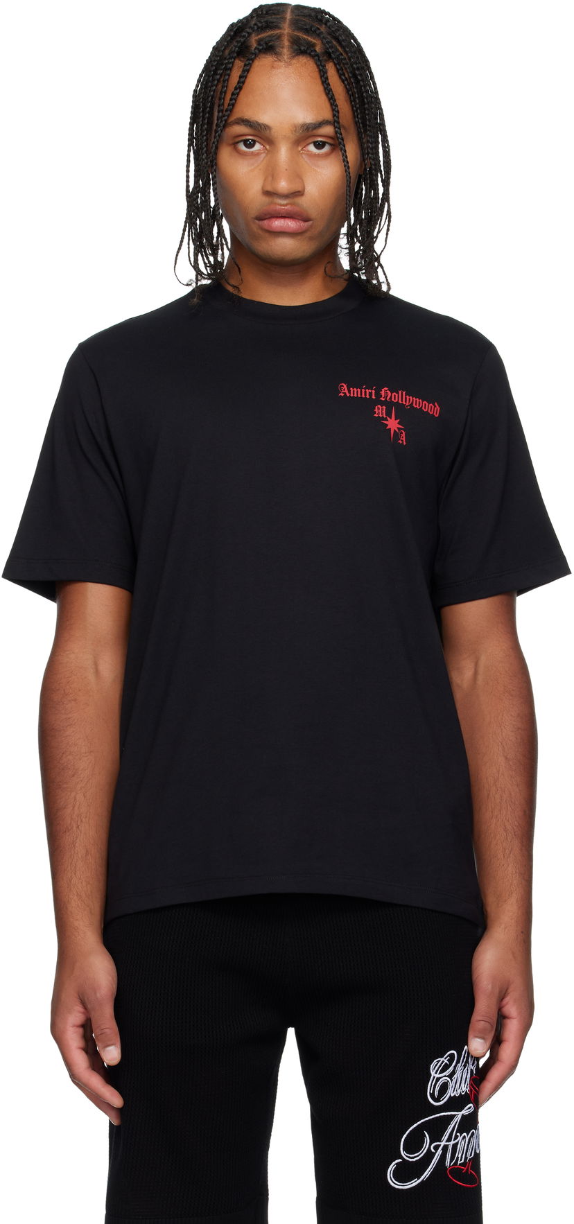 Majica AMIRI Amiri Hollywood Gothic T-Shirt Črna | AMJYTE1252